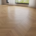 Herringbone Wooden Flooring Shiny Surface In Modern Room Interior With Natural Light