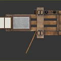 Vintage Wooden Printing Press With Open Book And Classic Design Elements