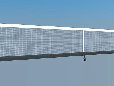 Outdoor Badminton Net With White Frame Mesh Design And Bottom Weight 3d model
