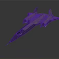 Futuristic Aerospace Craft With Streamlined Body And Dual Engines For Cosmic Exploration