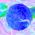 Advanced Medical Device For Microscopic Cell Imaging With Blue Green Cellular Structures