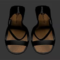 Silver High Heels With Orange Inner Crisscross Straps Shiny Metallic Finish And Black Sole Design