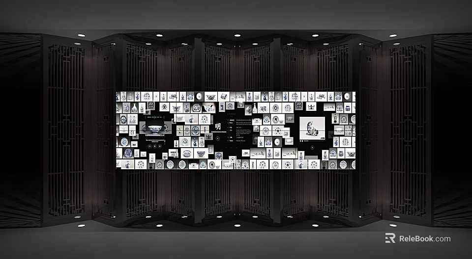 Modern Computer Accessories Display With Various Devices And Organized Shelves 3d model 