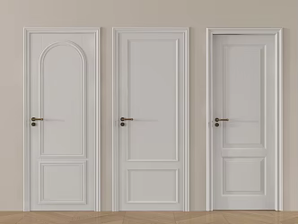 French Single Door Single Door Bedroom Door 3d model