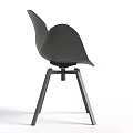 Modern Leisure Chair With Black And White Design And Three Legged Stand Base