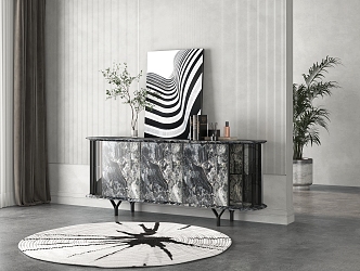 Modern Sideboard Decorative Cabinet 3d model