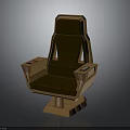 Ergonomic Equipment Seat Brown Modern Design With Armrest Control Panels And Stable Square Base