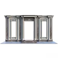 Ornate Classical Doorway Structure With Marble Columns Steps And Decorative Details
