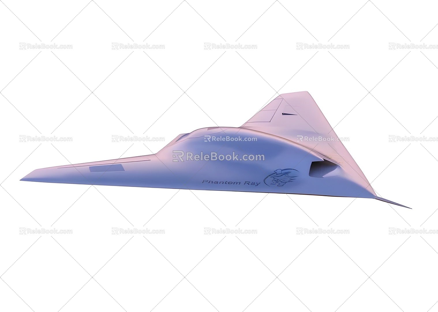 Modern Phantom Unmanned Fighter Modern Aircraft Drone Unmanned Fighter Phantom Boeing Aviation Plane 3d model