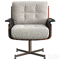 Modern Office Chair with Gray Fabric Cushion Black Leather Armrests and Metal Base