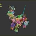 Futuristic Robotic Dog With Mechanical Joints Blue White Color Scheme And Glowing Accent Elements
