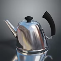 Stainless Steel Kettle with Black Handle Modern Design for Home Use