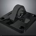 Precision Engineered Metal Mounting Bracket Featuring Square Base Vertical Hole And Multiple Mounting Holes
