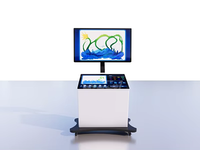 Modern All in One Machine with Large Screen Display Touchscreen Control Panel and Colorful Graphics 3d model