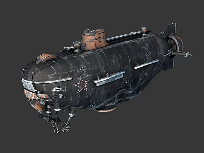 Modern Submarine Unmanned Submarine 3d model