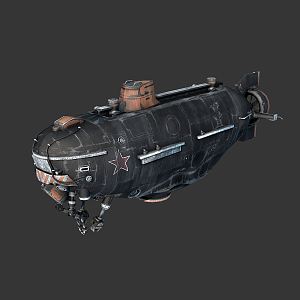 Modern Submarine Unmanned Submarine 3d model