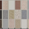 Decorative Surface Components with Various Colors and Textures for Interior Design 3d model