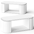 Modern Light and Dark Wooden Coffee Tables with Open Storage Design