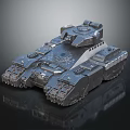Futuristic Heavy Armored Military Tank With Detailed Turret And Tracks