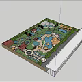 Tropical Resort Hotel Building With Red Tiled Roofs Multiple Pools And Lush Gardens