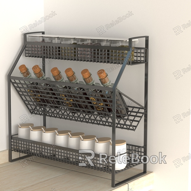 Seasoning rack multi-function storage rack model