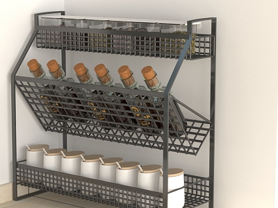 Seasoning rack multi-function storage rack model