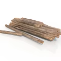 Natural Wooden Sticks Stacked With Smooth Surface Brown Color For Decorative Crafts