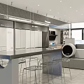 Panasonic Mall Store Featuring Modern Home Appliances Washing Machines And Display Area
