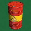 Industrial LOFT Iron Drum Chemical Storage Barrel Oil Drum 3d model