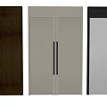 Modern Double Doors in Wooden Beige and Dark Gray with Textured Panel Design