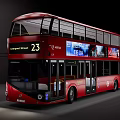Modern double-decker bus 3d model