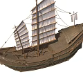 Two Traditional Wooden Boats With White Canvas Sails And Wooden Hulls