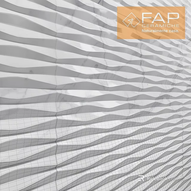 Wavy Texture Ceramic Tiles for Daily Washing Use in Kitchen Bathroom Walls 3d model 