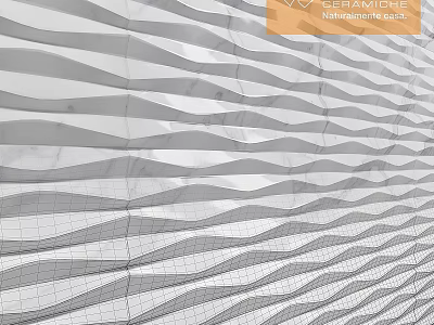 Wavy Texture Ceramic Tiles for Daily Washing Use in Kitchen Bathroom Walls 3d model