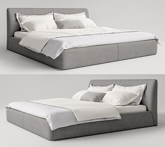 Modern Double Bed 3d model