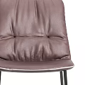 Modern Leather Upholstered Single Chair with Sleek Metal Legs and Brown Beige Color Options for Home Interior
