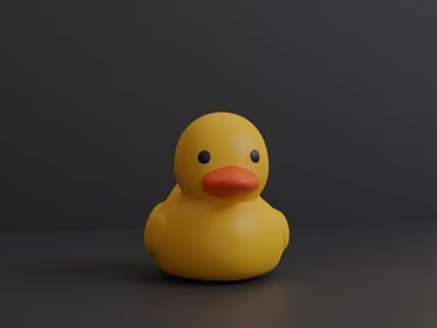 Modern Bathroom Cabinet Furniture Featuring Yellow Rubber Duck Decoration 3d model