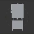 Commercial Electric Oven With White Design Glass Door And Metal Shelves