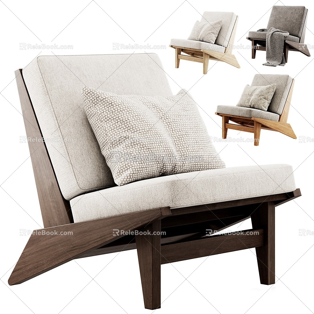 Modern Leisure Chair Single Chair Chair Armchair 3d model