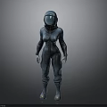 Futuristic Blue Astronaut Suit 3D Model With Helmet Full Body Design And Boots