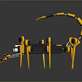Mechanical Character Scorpion With Yellow Black Robotic Body Multiple Legs And Glowing Eyes