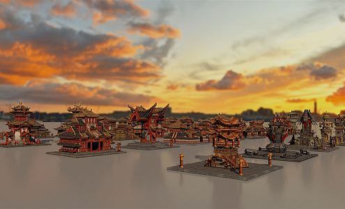 Chinese ancient building 3d model