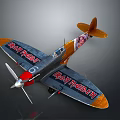 Vibrant Cosmic Aircraft Model Featuring Rainbow Fire Design On Colorful Wings
