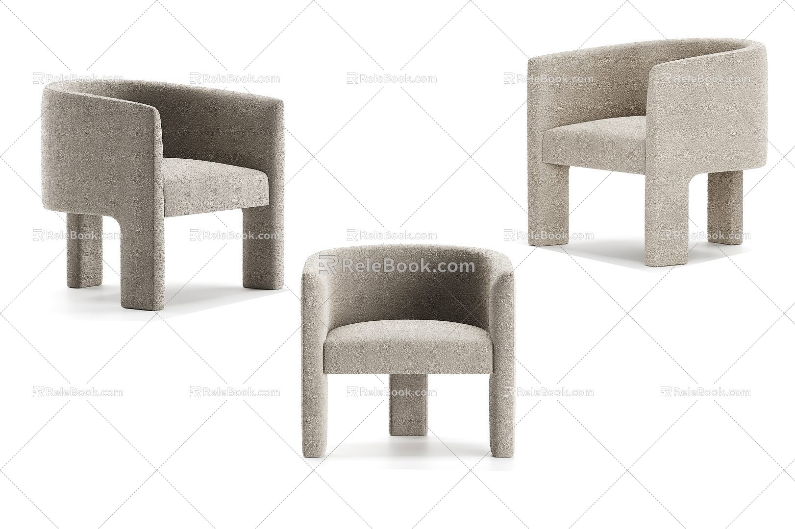 Modern Simple Casual Single Sofa Casual Single Sofa Simple 3d model