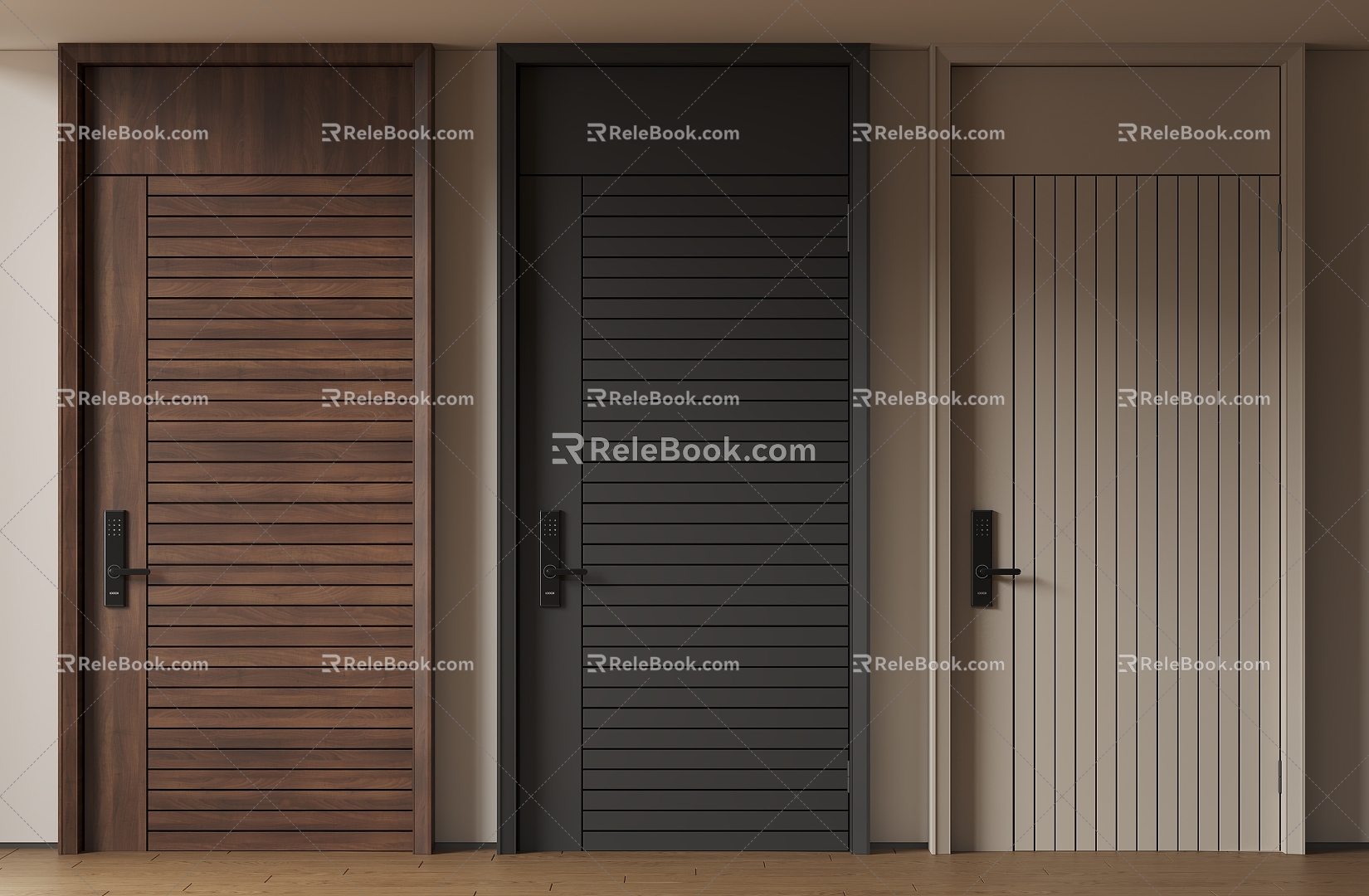 Modern Minimalist Entry Door Anti-theft Door Top Single Door Sub-mother Door Door Password Door 3d model