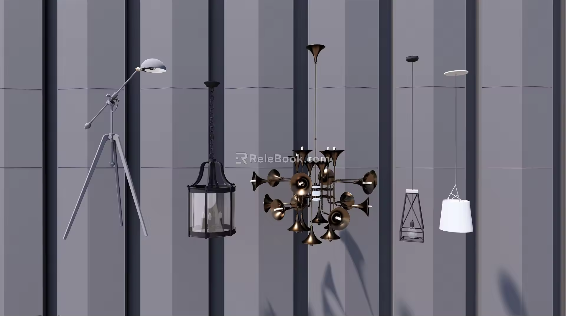 Industrial LOFT luminaire combination chandelier 3d model