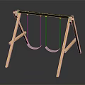 Modern swing children's playground children's playground 3d model