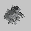 Intrepid-class walker machine gun 3d model