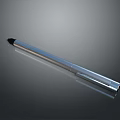 Silver Metal Handle Makeup Brush With Black Bristles For Daily Cosmetic Use