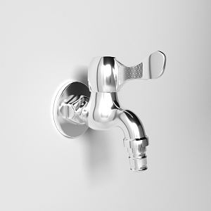 Stainless steel faucet 3d model